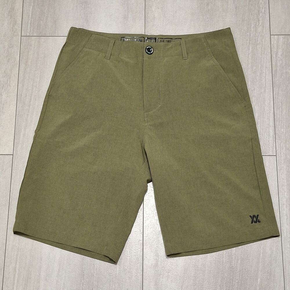 Dixxon Hybrid Shorts Mens 30 OD Green Lightweight Performance Stretch Biker